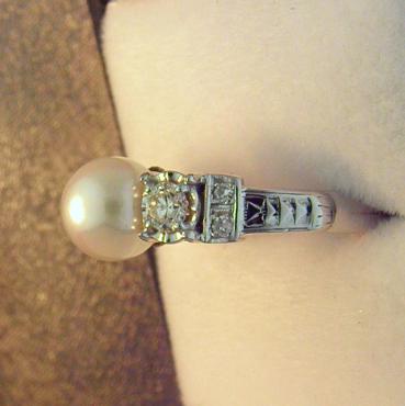 Recycled Jewelry • Redesigned Jewelry Pearl Ring