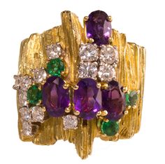 this ring was the height of fashion for the time, usually set with one large colored gem: citrines, amethysts, aquamarines, topaz, etc