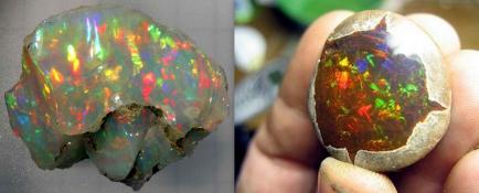 Opal Stones • Black Opals • Fire Opals