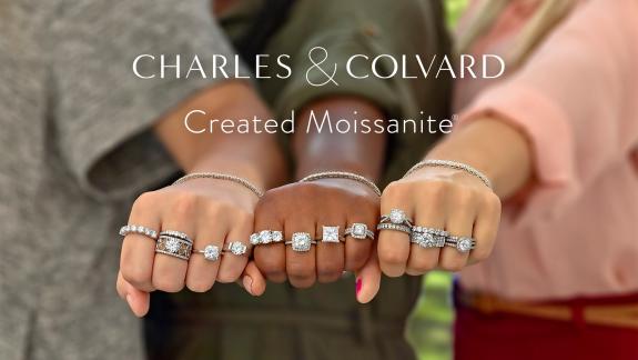 We are proud to be a preferred retailer of created Moissanite from Charles and Colvard