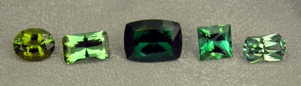 Verdelite: green tourmalines