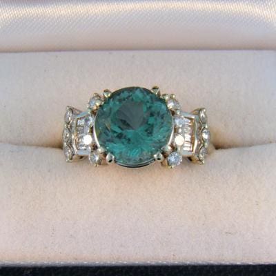 Paolo Costagli Green-Blue Tourmaline Diamond Ring at 1stDibs | blue  tourmaline ring, blue green tourmaline ring, teal tourmaline ring