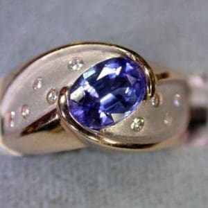 Channel Set Sapphire Ring