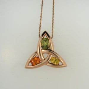 Colored Gem Trinity Pendant