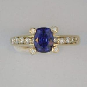 Contemporary Blue Sapphire Ring