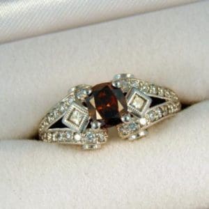 CroppedImage400400 1.0ct cush choc diamond ring