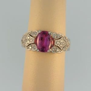 Cushion Pink Sapphire Ring