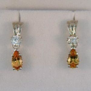 Detachable Imperial Topaz Earrings