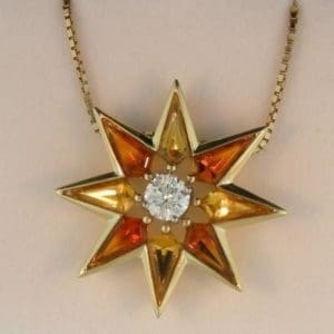 Diamond Sun Pendant