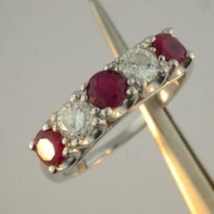 Elegant Ruby Anniversary Band