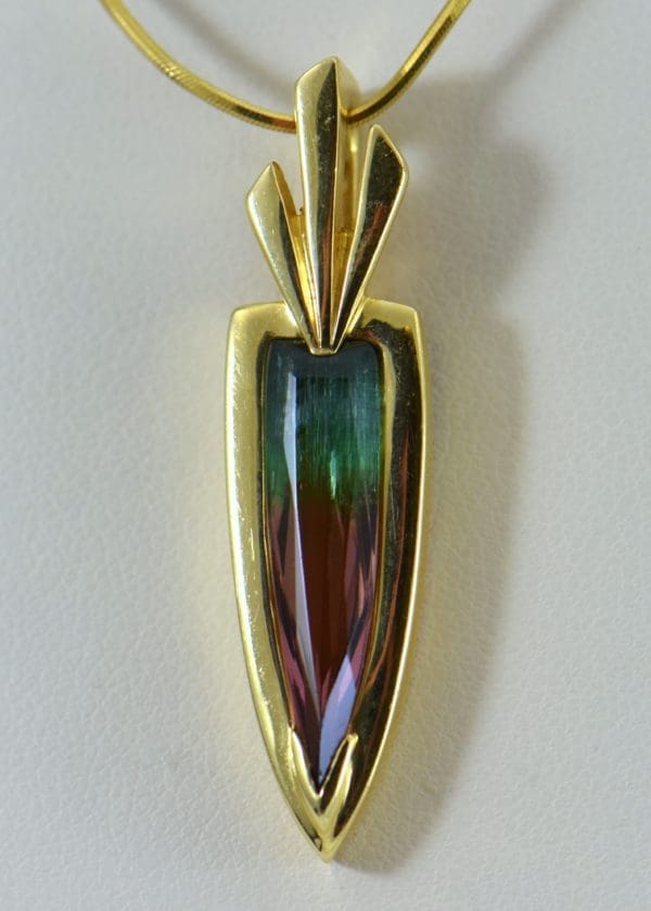 Estate Pendant with Watermelon Tourmaline 1