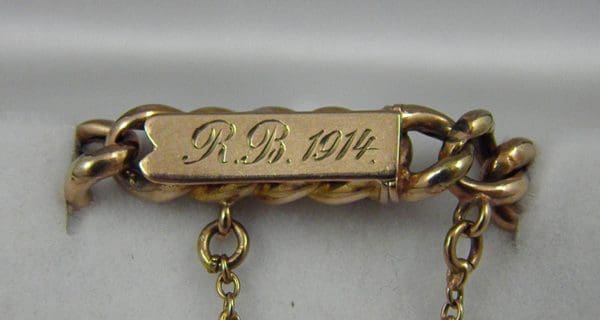 European 8k Rose Gold Bracelet c.1914 2 1
