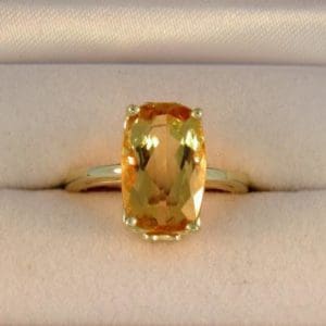 Imperial Topaz Solitaire Ring