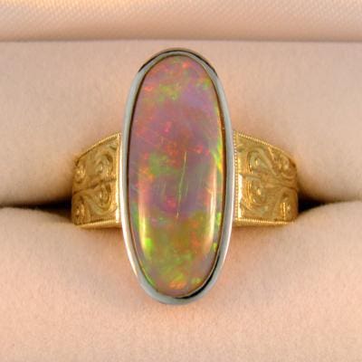 Engraved opal ring clearance