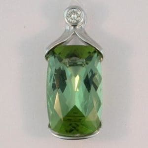 Money Green Tourmaline Pendant