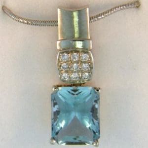 Radiant Aquamarine Pendant