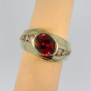 Red Spinel Mens Ring