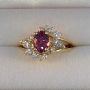 Renewed Pink Sapphire Wedding Set