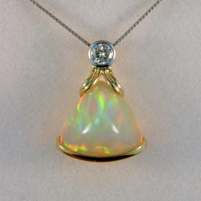 Trillion Ethiopian Opal Pendant