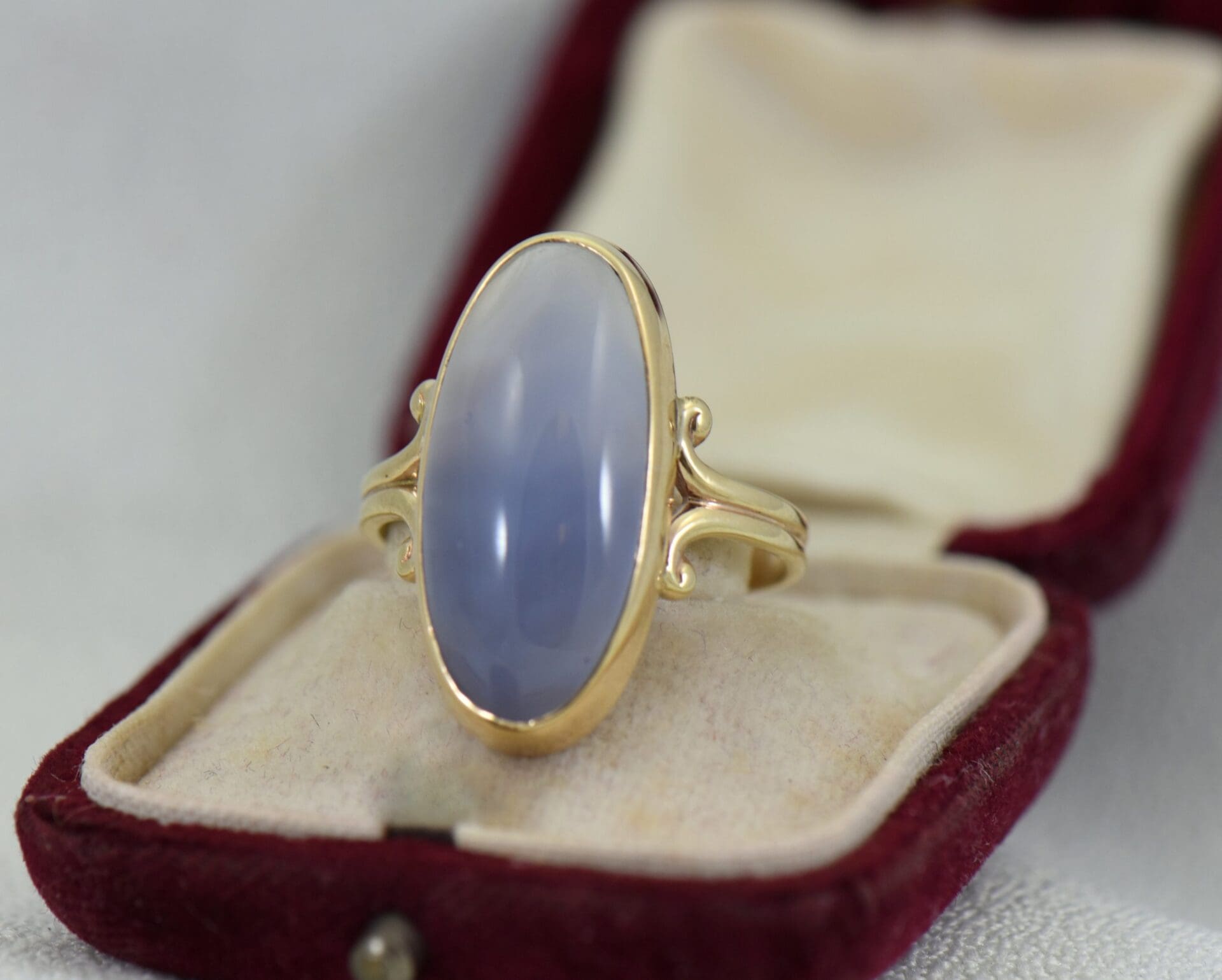 Blue agate ring sale