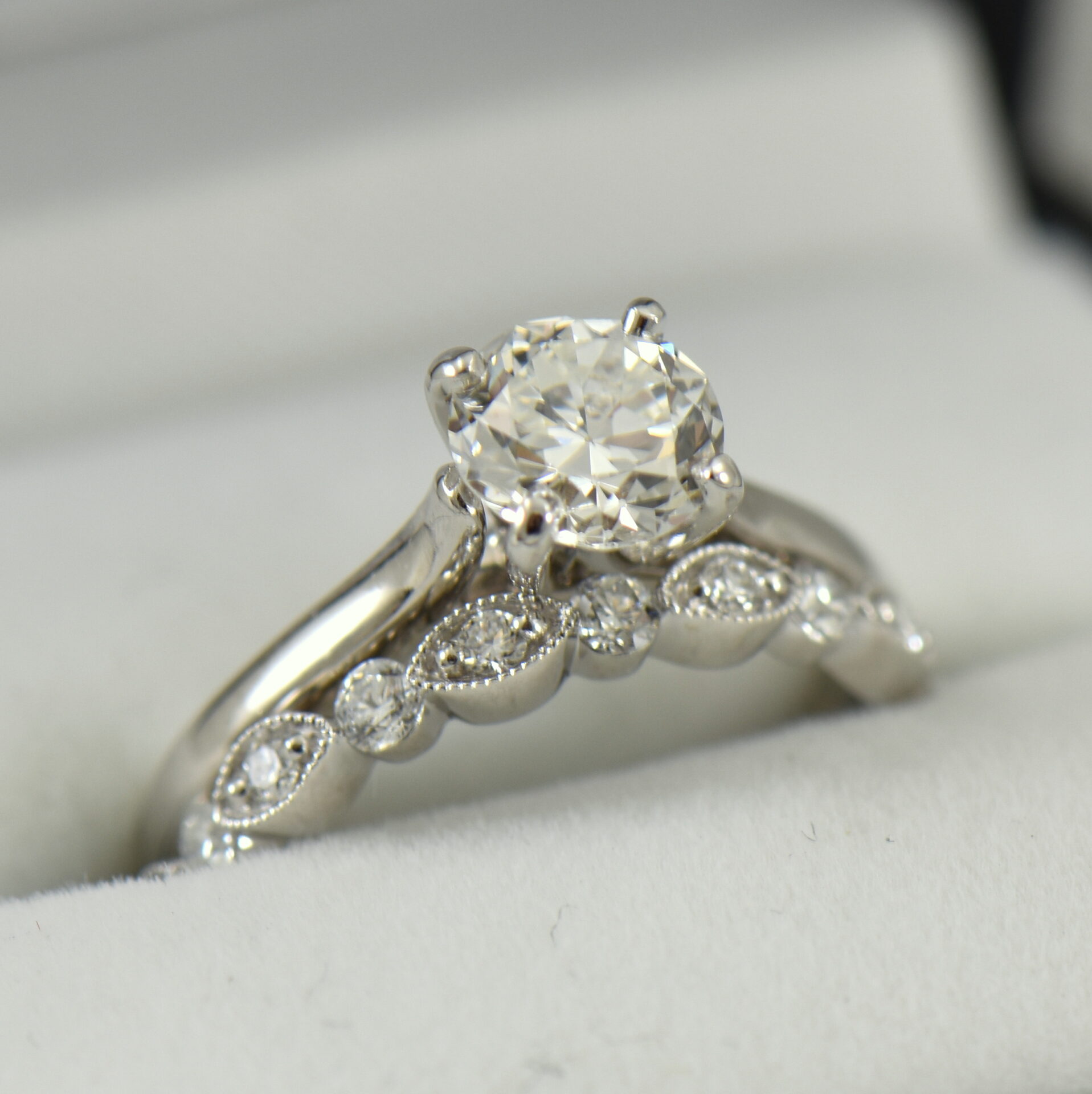 Solitaire Diamond Engagement Ring Round Half Carat Diamond - Etsy