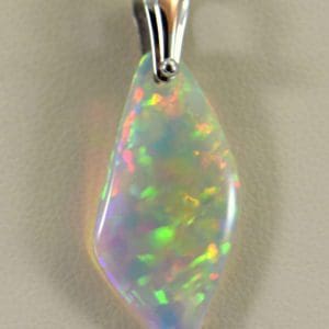 Reversible Ethiopian Crystal Opal Pendant Harlequin pattern gem 2