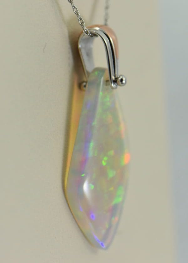 Reversible Ethiopian Crystal Opal Pendant Harlequin pattern gem 3