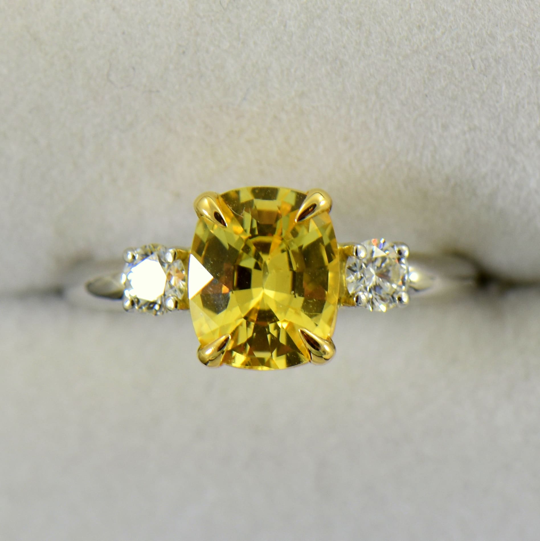 Engagement ring yellow stone store