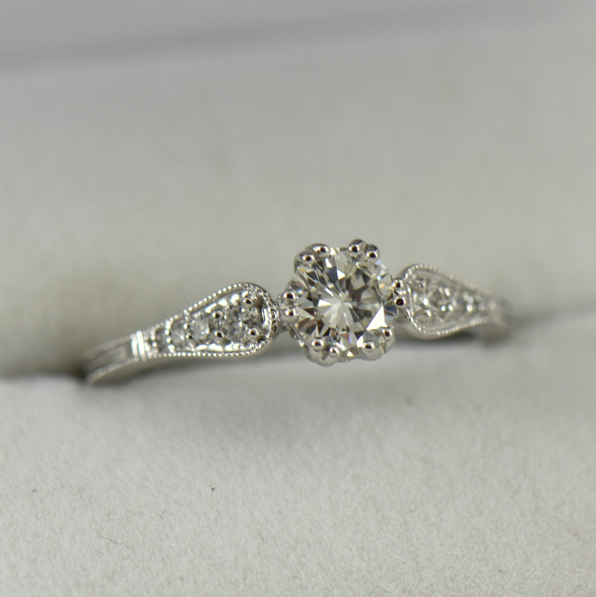 Delicate Vintage-Style Diamond Engagement Ring | Exquisite Jewelry for ...