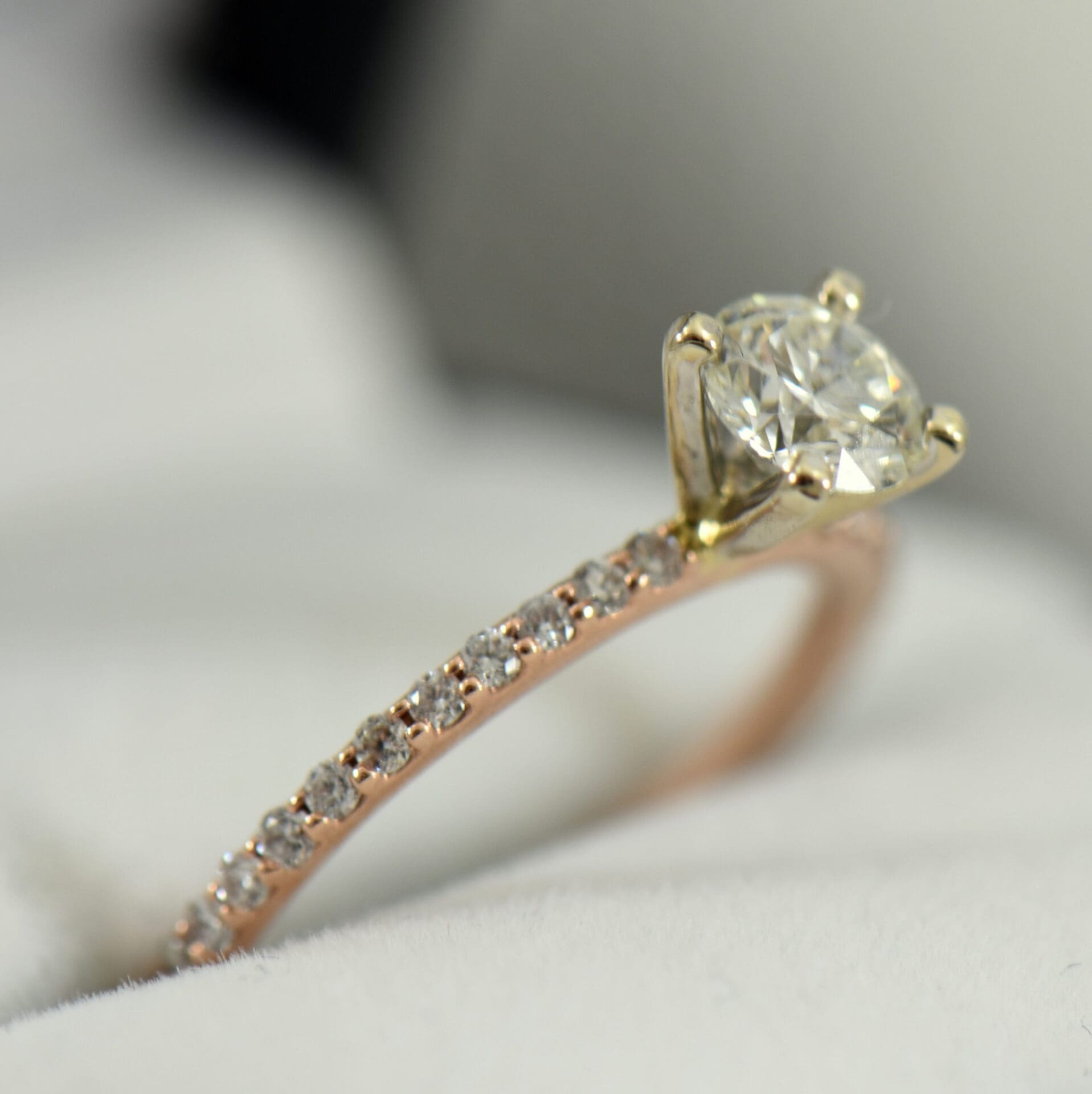 Classic ThinShank Diamond Engagement Ring in Rose Gold