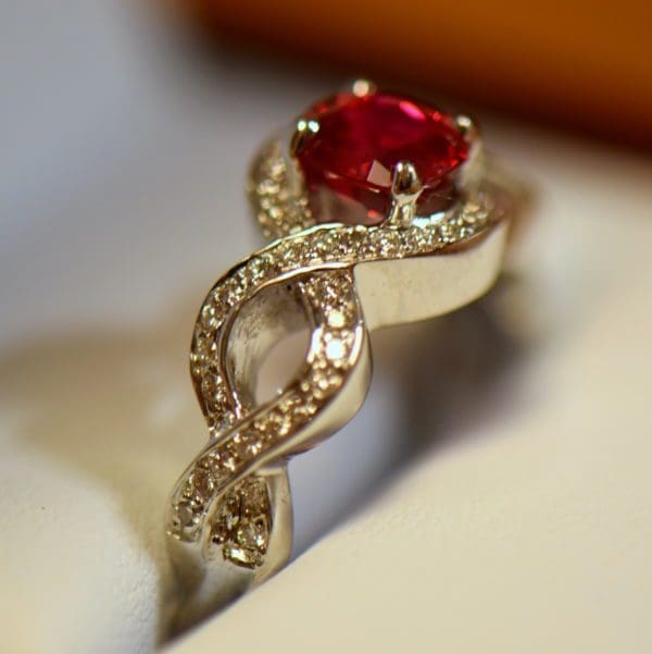 Namya Jedi Red Spinel and Diamond Ring 3