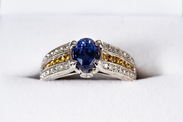 Sapphire rings at american swiss clearance