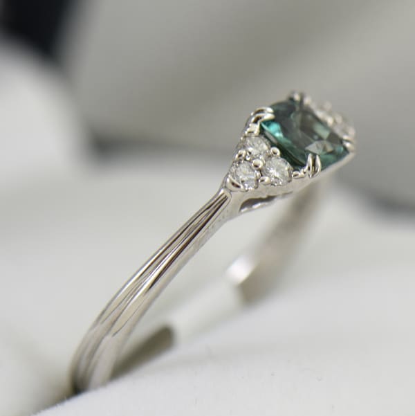 Alexandrite  Diamond Engagement Ring Strong Color Change 2