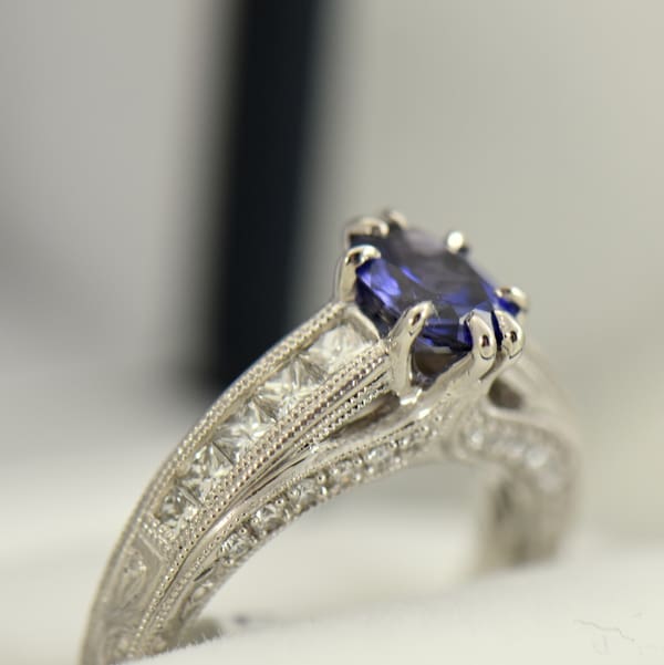Color change cheap sapphire engagement ring