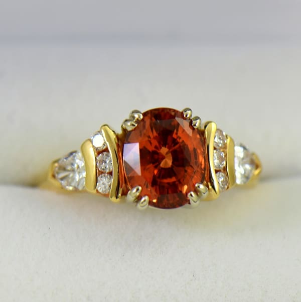 Orange discount sapphire ring