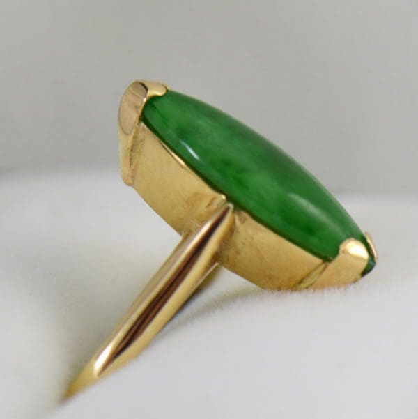 1960s marquise navette green jadeite jade solitaire in yellow gold 2.JPG
