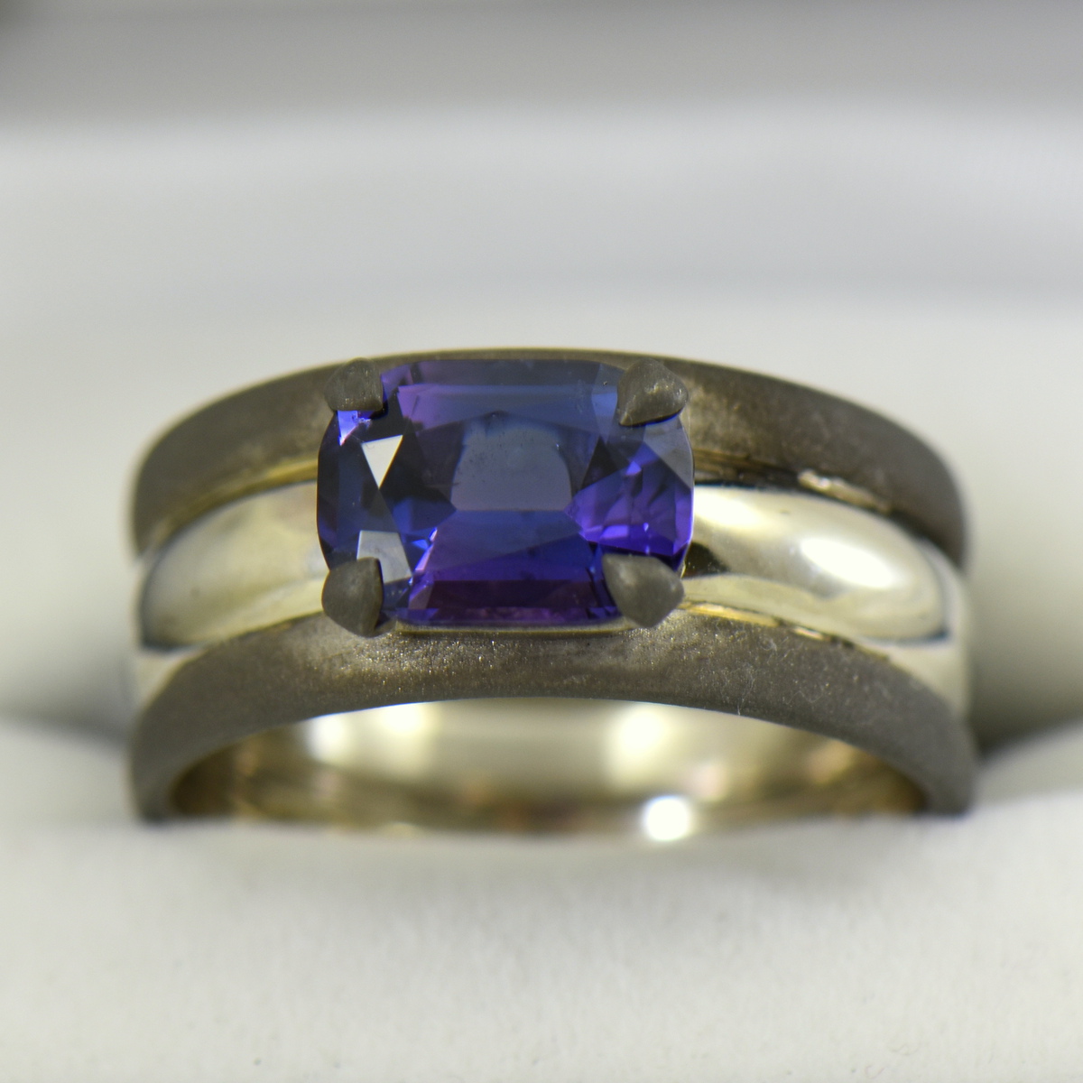 Buy Luxoro 10K Yellow Gold Premium Narsipatnam Purple Spinel and G-H I2  Diamond 3 Stone Ring (Size 8.0) 1.50 ctw at ShopLC.