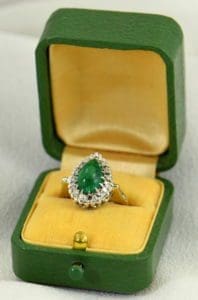 Pear Cabochon Emerald Halo Ring 3.JPG Emerald Halo Engagement Ring