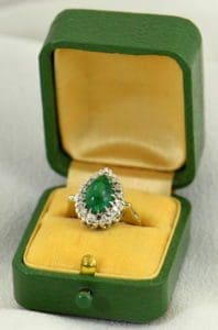 Emerald Halo Engagement Ring