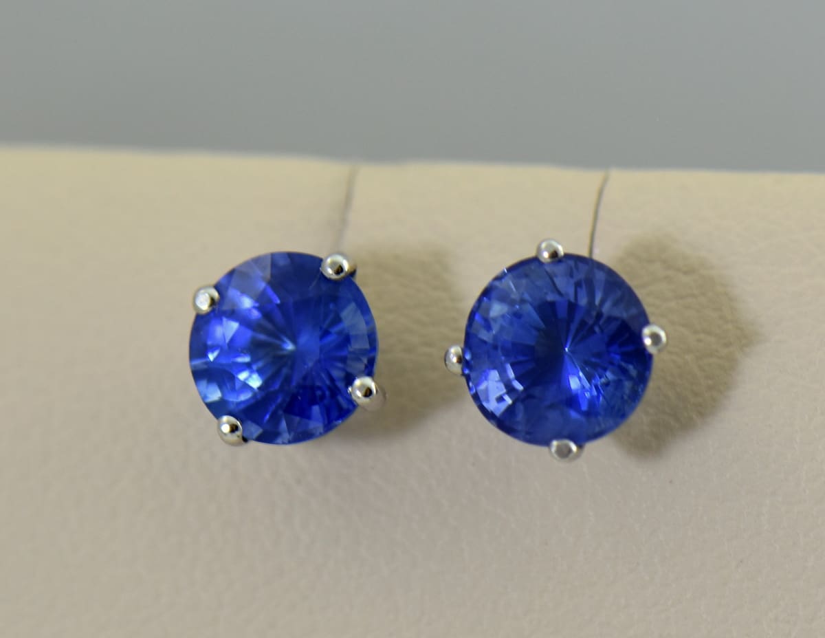 Ceylon Blue Sapphire Stud Earrings Exquisite Jewelry for Every
