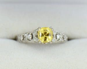 Butter Yellow Sapphire Engagement Ring