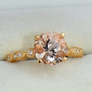 18k rose gold round moissanite engagement ring 5.JPG