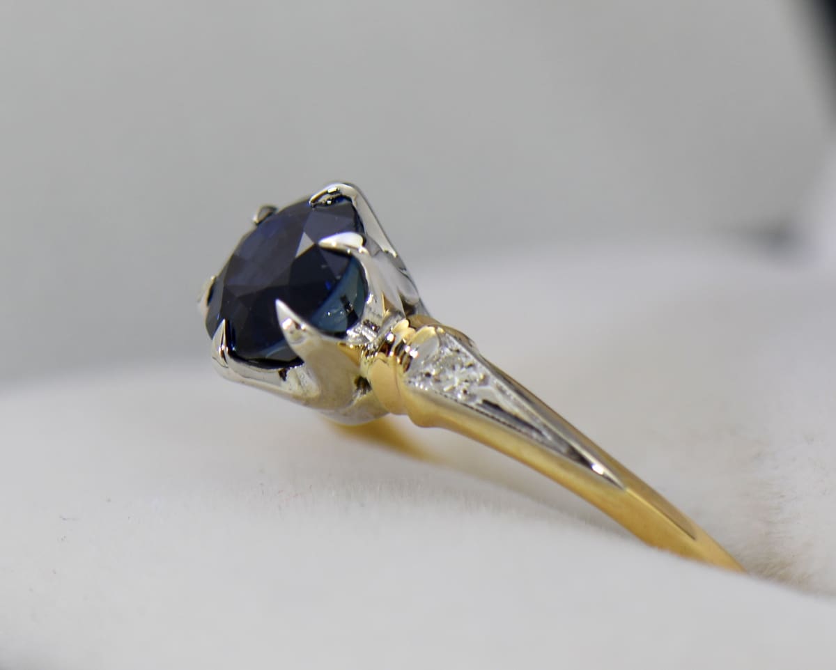 Navy discount sapphire ring