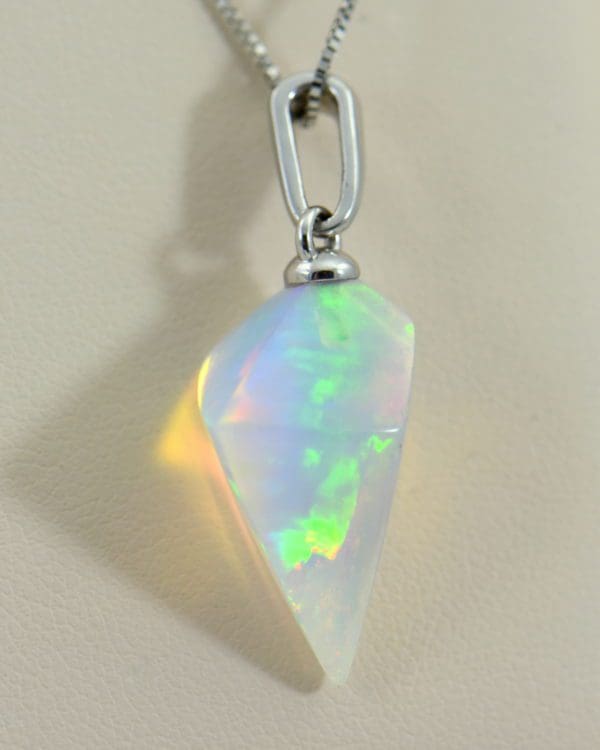 Freeform Crystal Opal Bead Pendant in White Gold 3.JPG