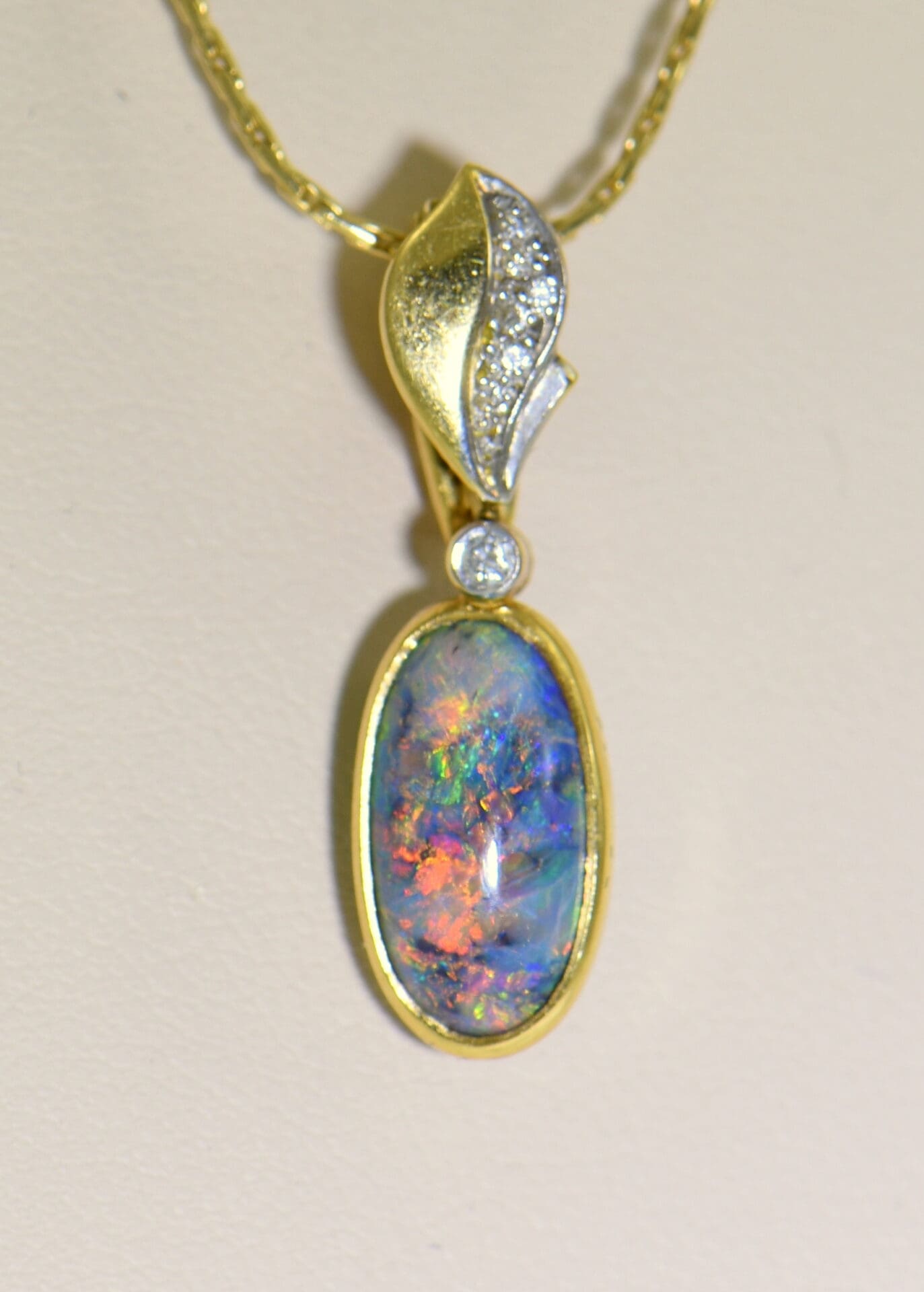 black opal pendant