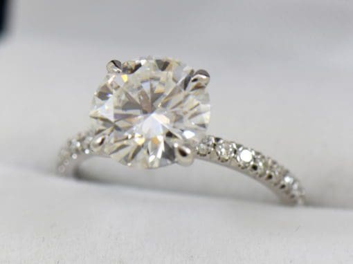 4ct moissanite solitaire engagement ring on thin diamond shank 2.JPG