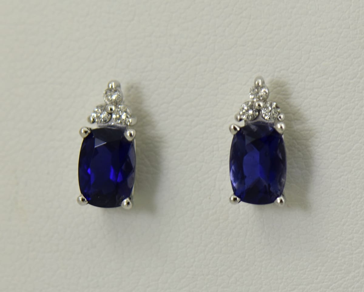 iolite stud earrings