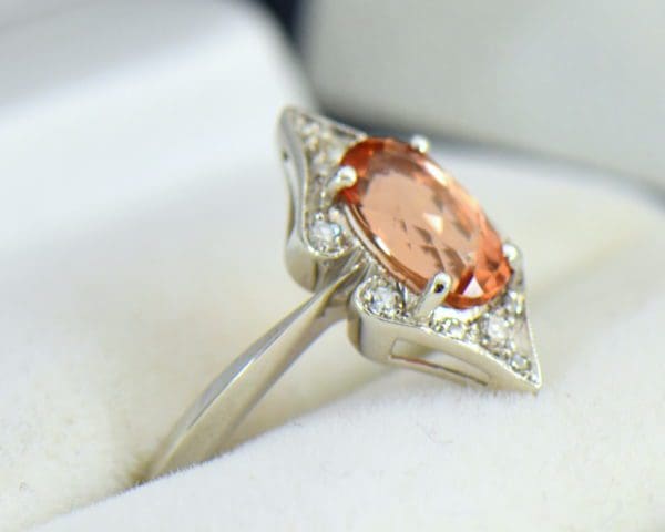 Gina s Mid Century White Gold Peach Pink Imperial Topaz Ring 2.JPG Copy