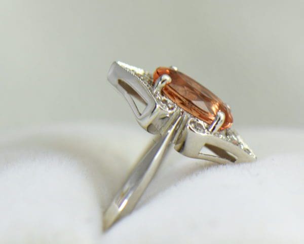 Gina s Mid Century White Gold Peach Pink Imperial Topaz Ring 3.JPG Copy