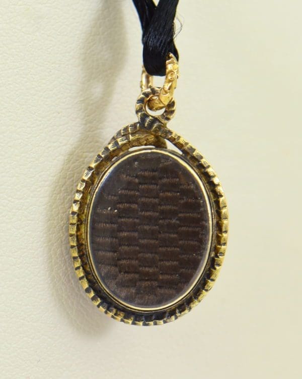 Victorian Bullseye Agate Mourning Locket Pendant with Snake Motif 3.JPG